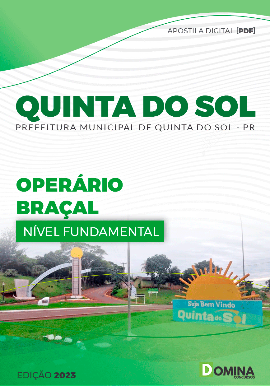 Apostila Concurso Pref Quinta do Sol PR 2023 Operário Braçal