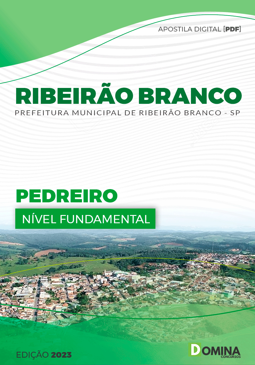 Apostila Digital Pref Ribeirão Branco SP 2023 Pedreiro