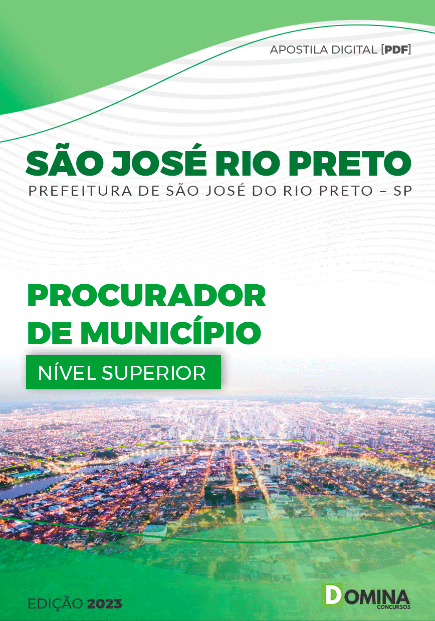 Apostila Pref São José do Rio Preto SP 2023 Procurador Município