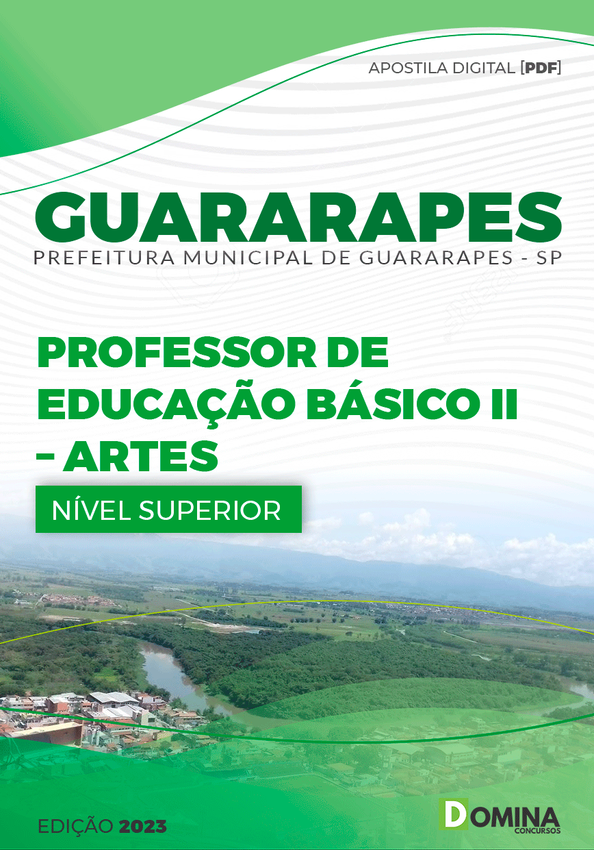 Apostila Pref Guararapes SP 2023 Professor Educação Básica II Artes