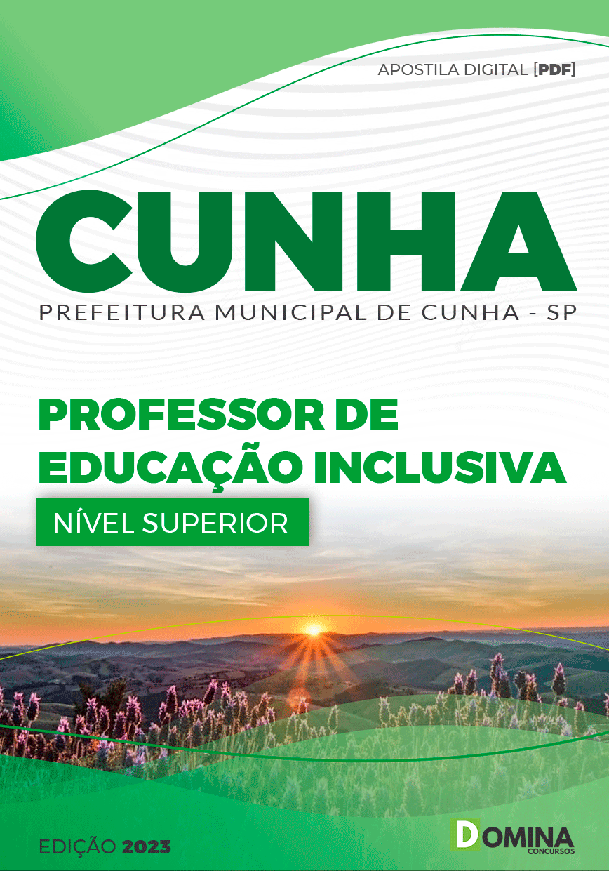 Apostila Pref Cunha SP 2023 Professor Educação Inclusiva