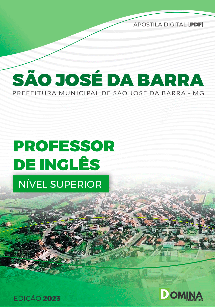 Apostila Pref São José da Barra MG 2023 Professor Inglês