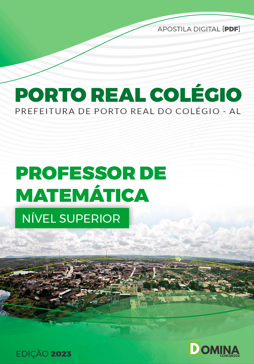 Apostila Pref Porto Real do Colégio AL 2023 Professor Matemática