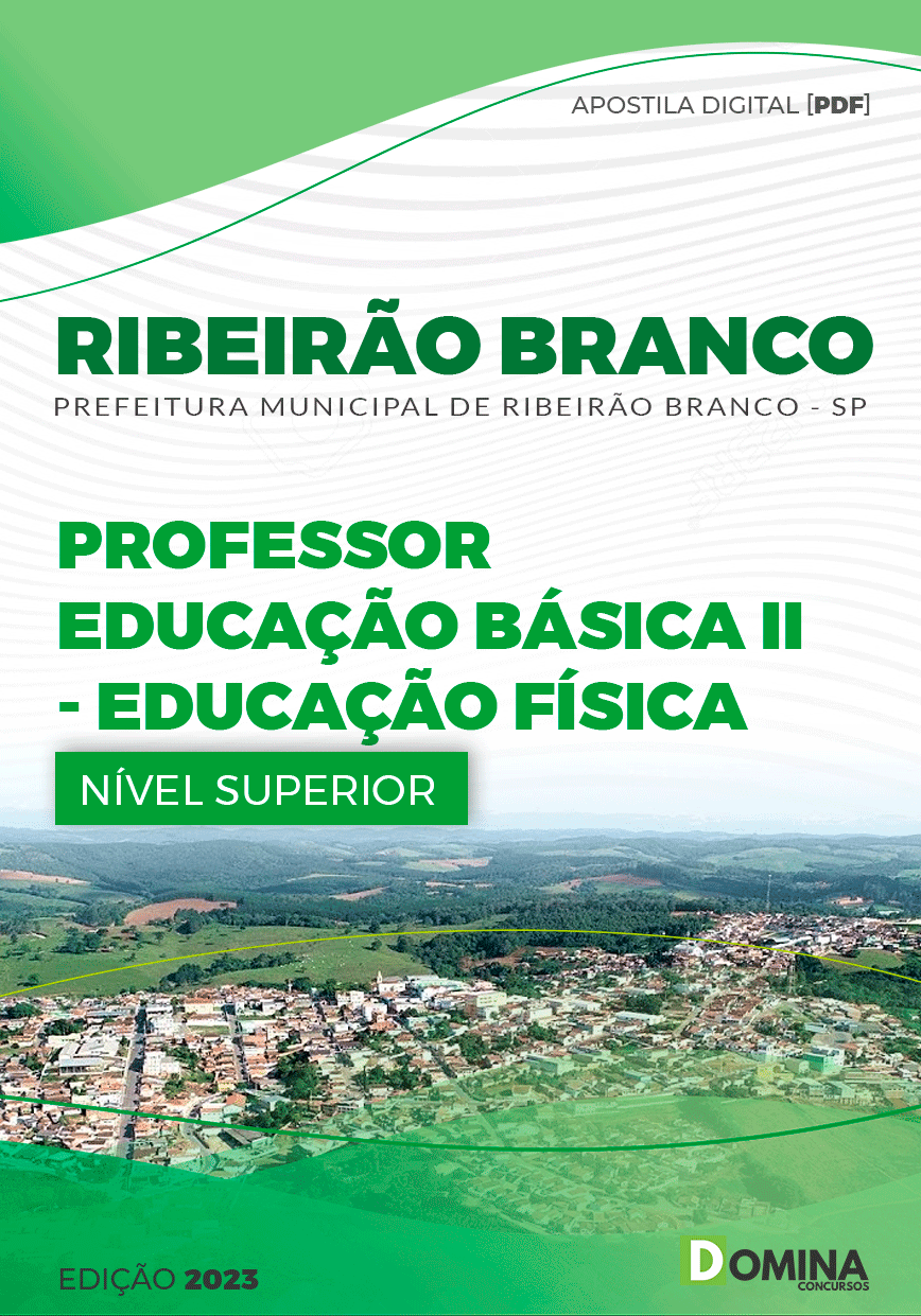 Apostila Pref Ribeirão Branco SP 2023 Professor Ed Básica II Educação Física