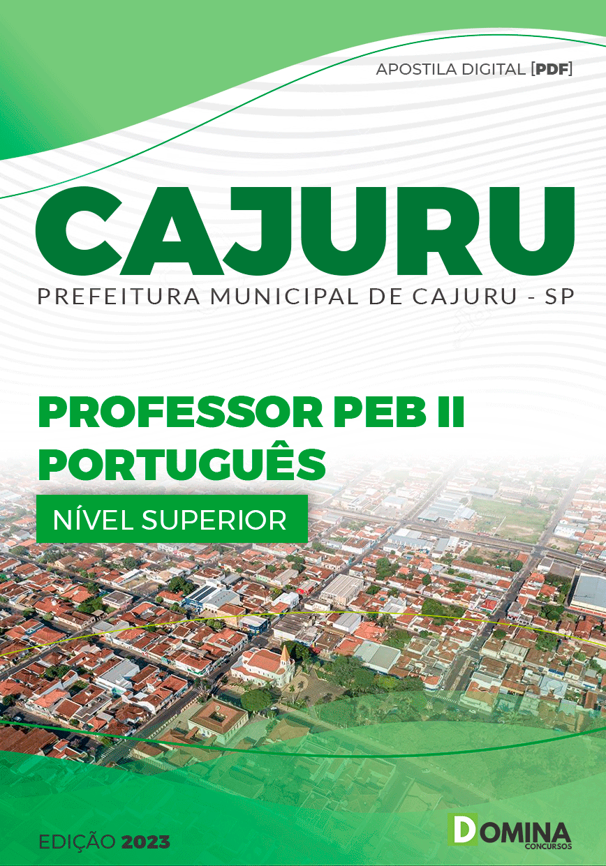 Apostila Pref Cajuru SP 2023 Professor PEB II Português
