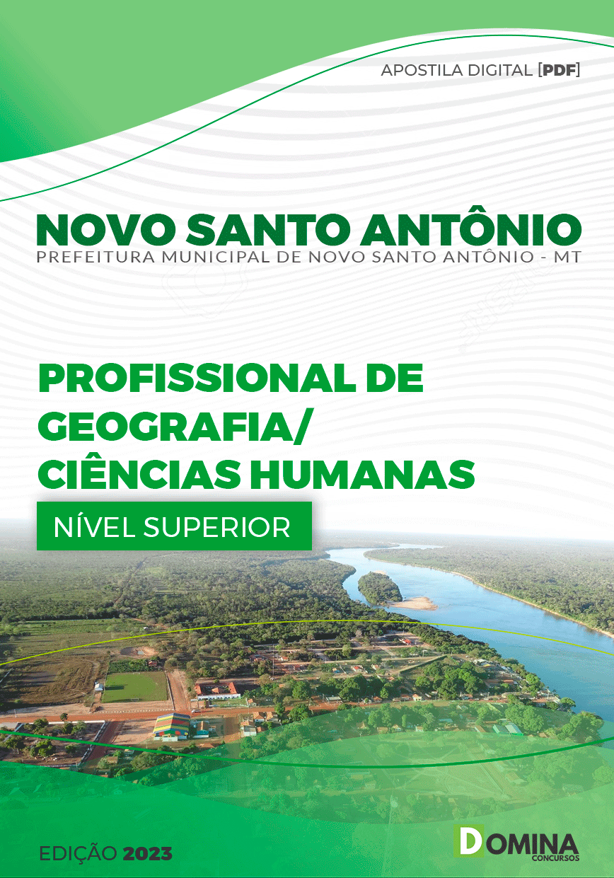 Apostila Pref Santo Antônio MT 2023 Professor Geografia Ciências Humanas
