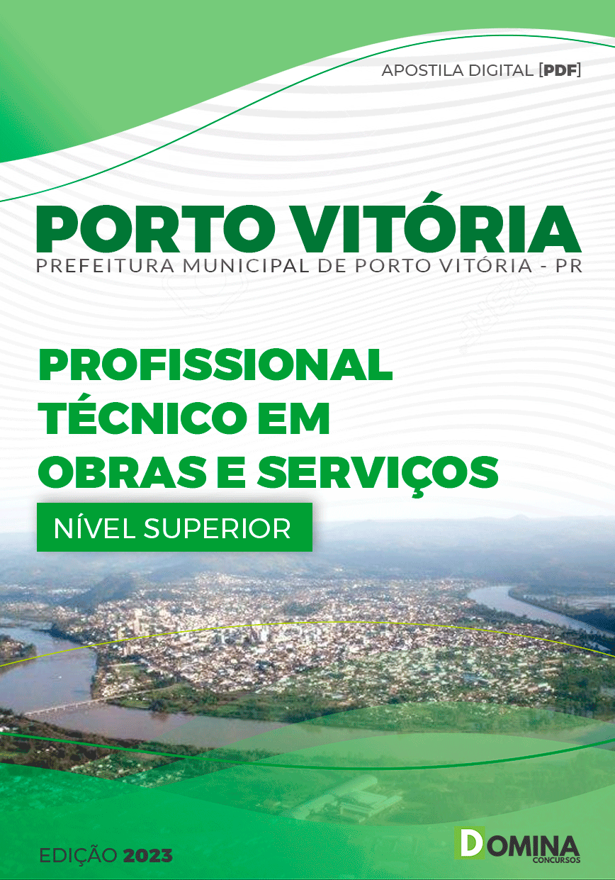 Apostila Pref Porto Vitória PR 2023 Profissional Técnico Obras Serviços