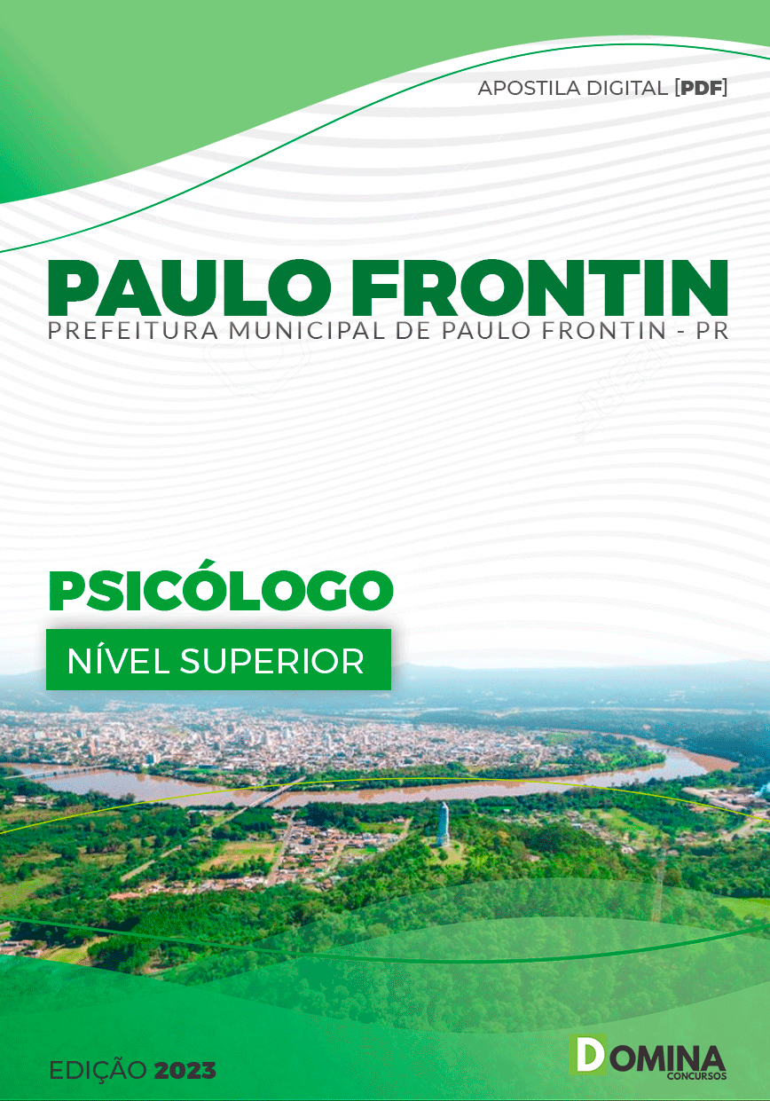 Apostila Digital Pref Paulo Frontin PA 2023 Psicólogo