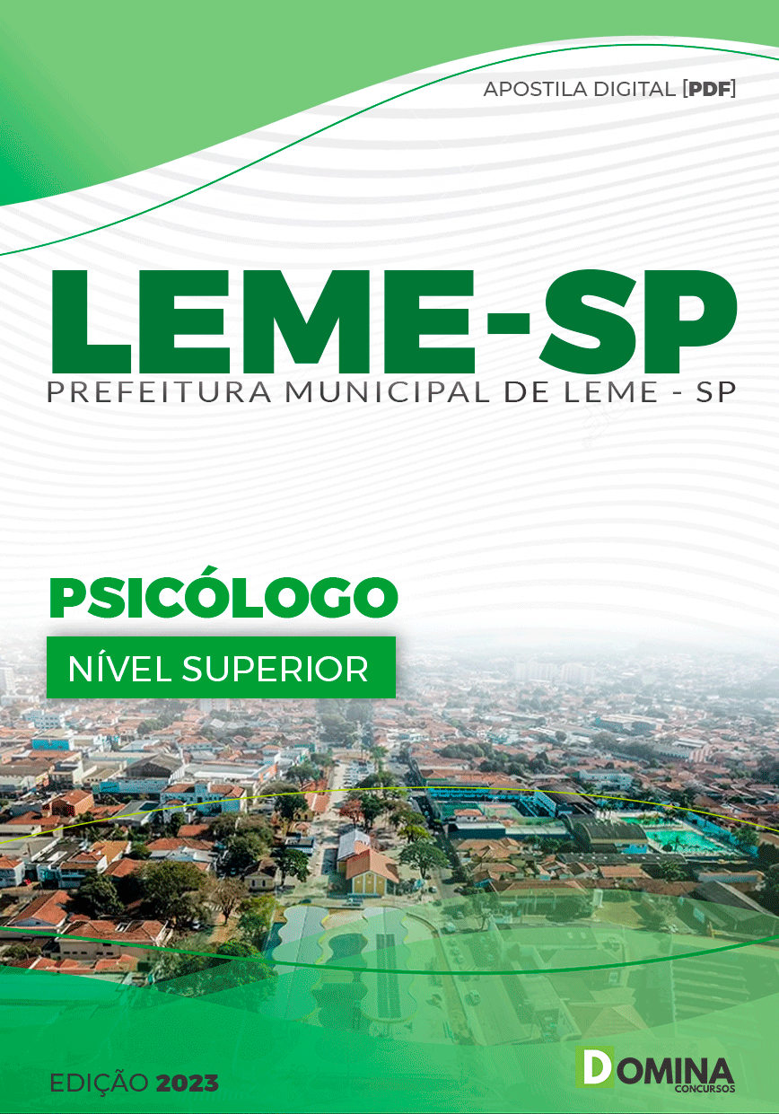 Apostila Concurso Pref Leme SP 2023 Psicólogo