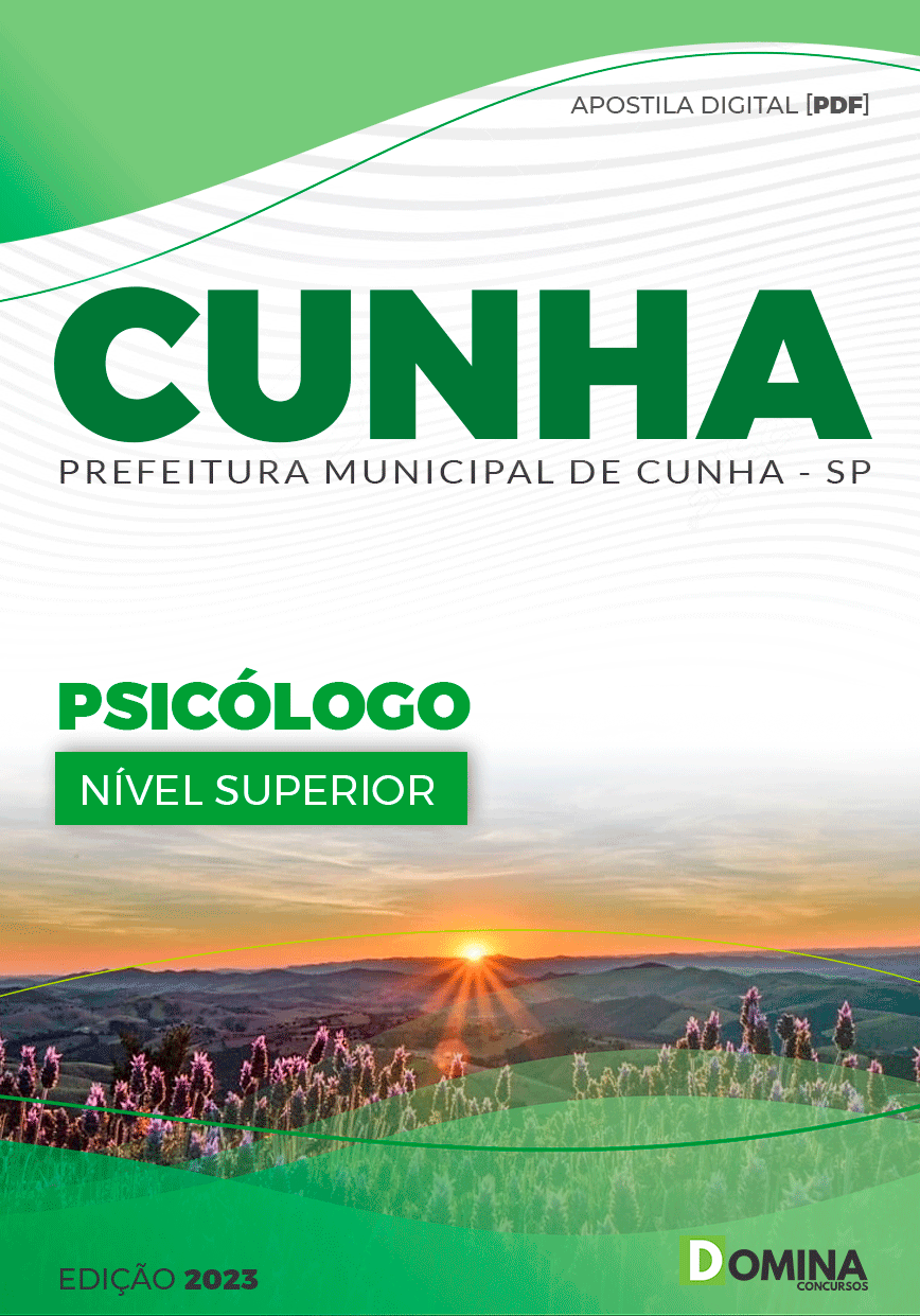 Apostila Concurso Pref Cunha SP 2023 Psicólogo