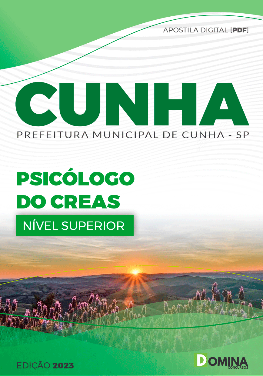 Apostila Concurso Pref Cunha SP 2023 Psicólogo CREAS