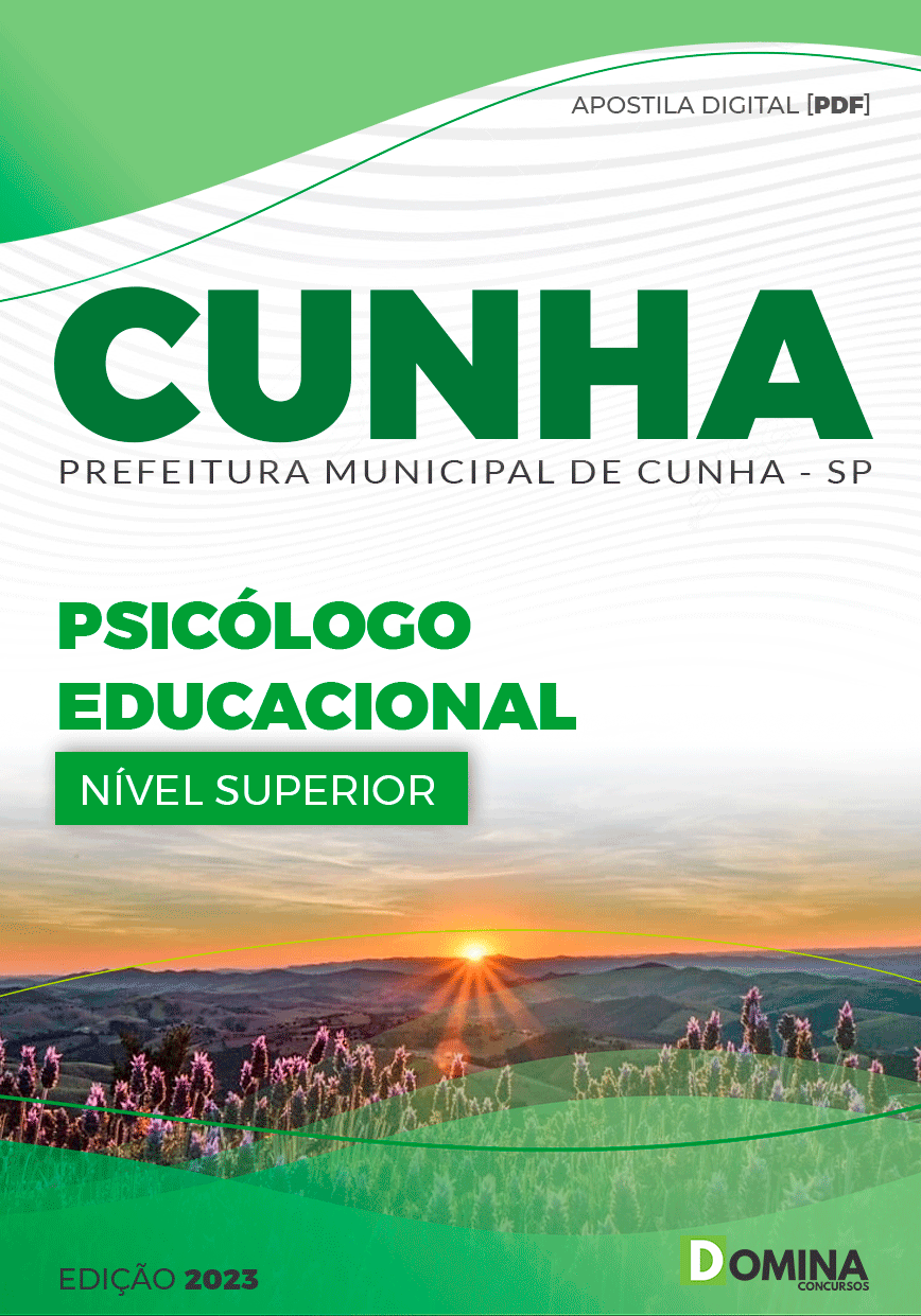 Apostila Concurso Pref Cunha SP 2023 Psicólogo Educacional