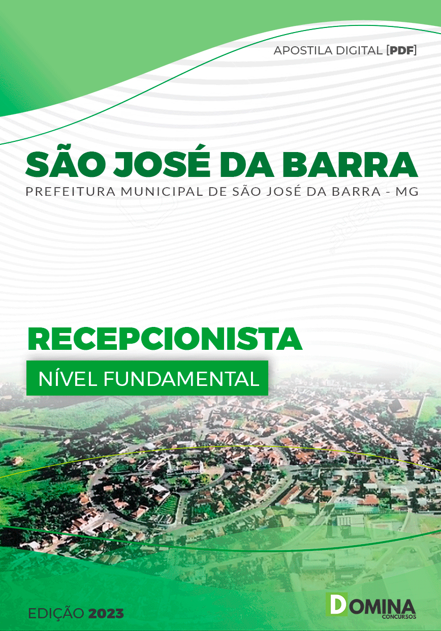 Apostila Pref São José da Barra MG 2023 Recepcionista