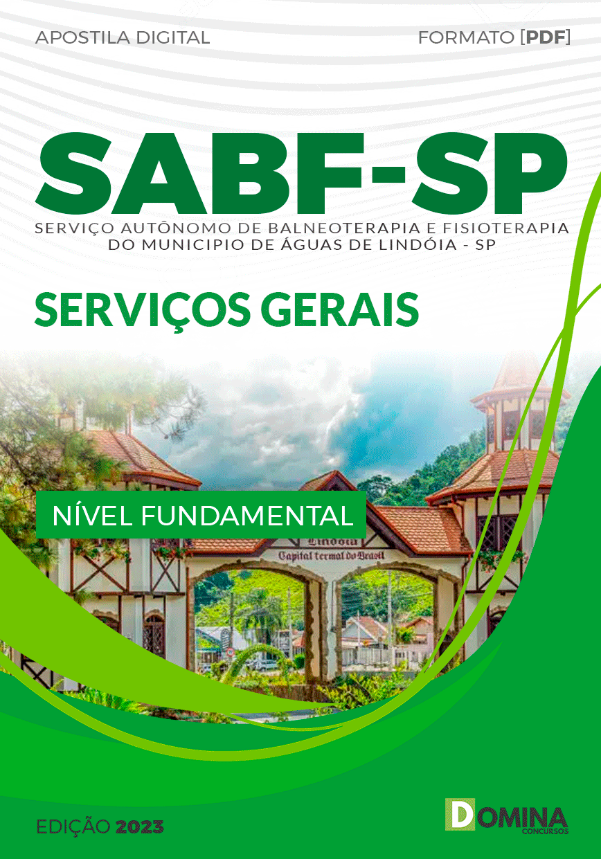 Apostila Digital Concurso SABF SP 2023 Serviço Gerais