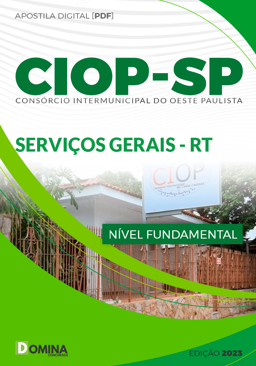 Apostila Digital Seletivo CIOP SP 2023 Serviços Gerais RT
