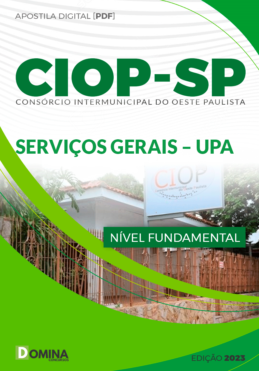 Apostila Digital Seletivo CIOP SP 2023 Serviços Gerais UPA