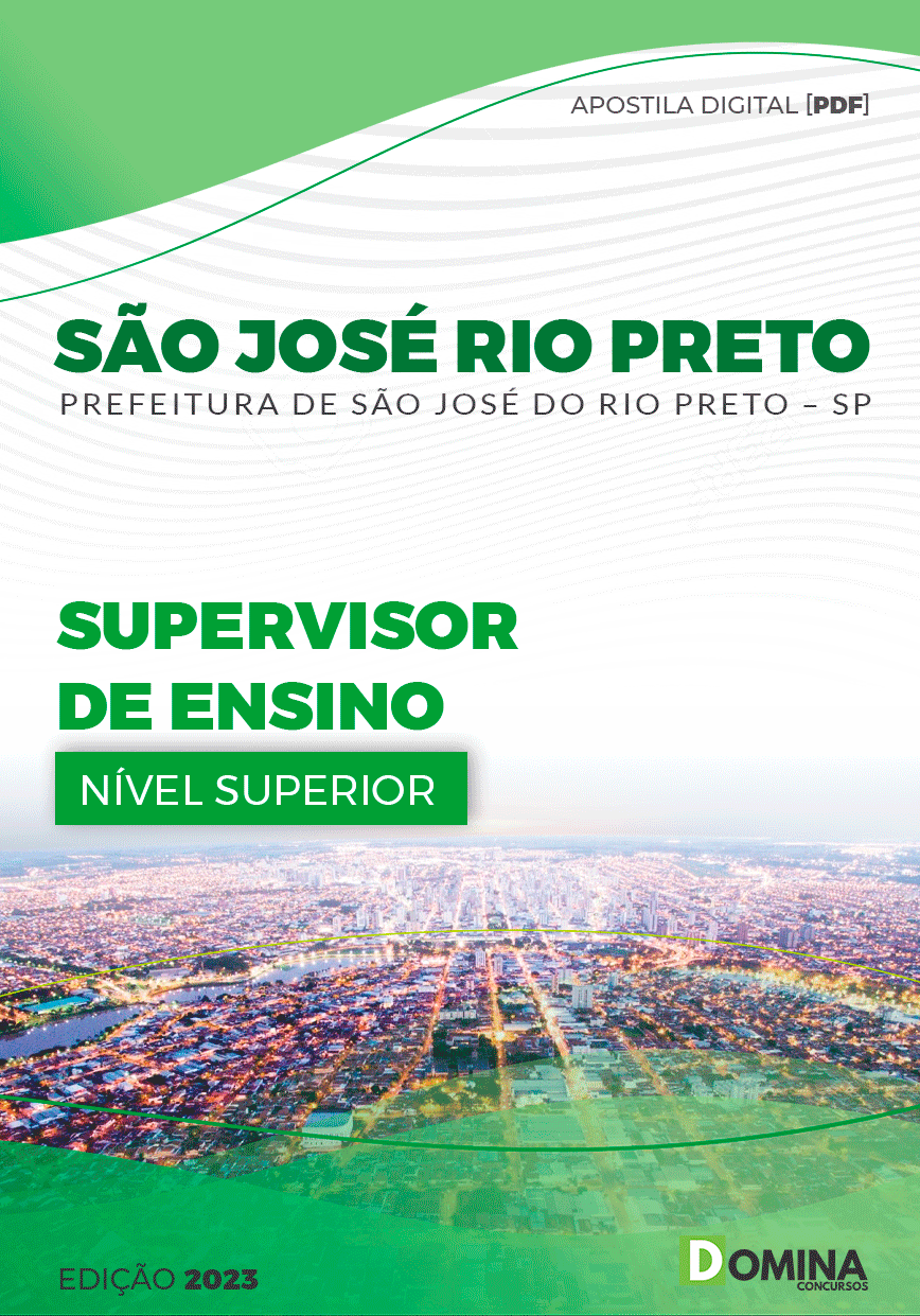 Apostila Pref São José do Rio Preto SP 2023 Supervisor Ensino