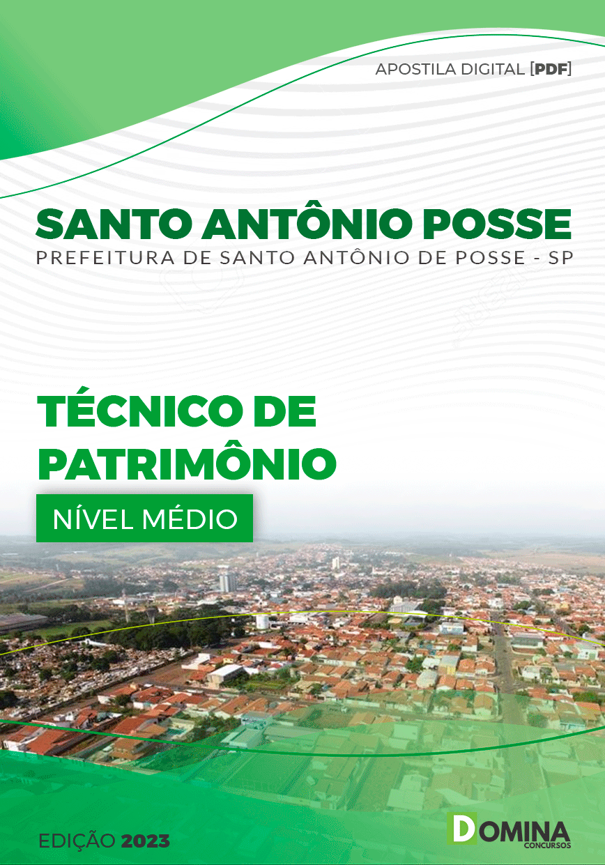 Apostila Pref Santo Antônio Posse SP 2023 Técnico Patrimônio