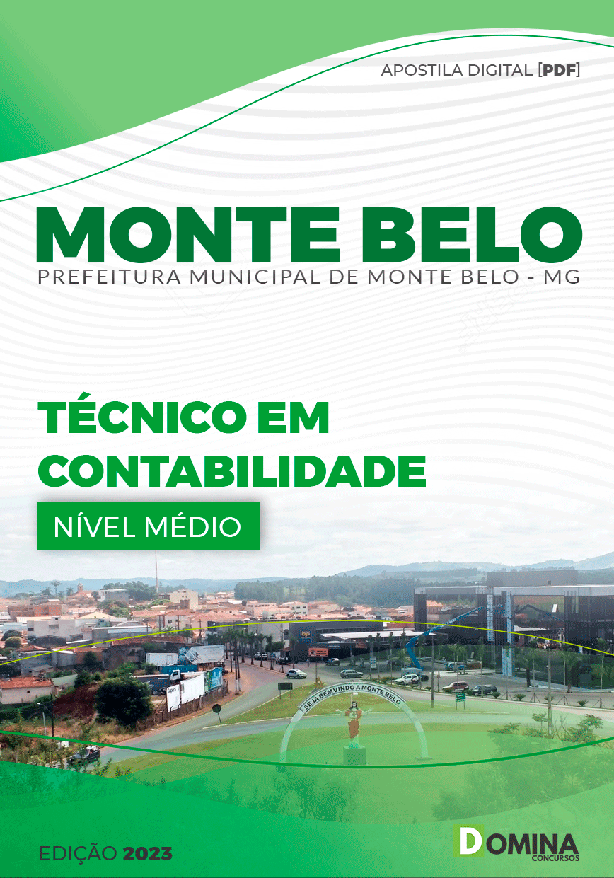 Apostila Pref Monte Belo MG 2023 Técnico Contabilidade