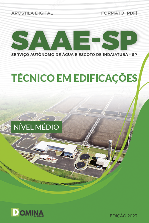 Apostila SAAE Indaiatuba SP 2023 Técnico Edificações