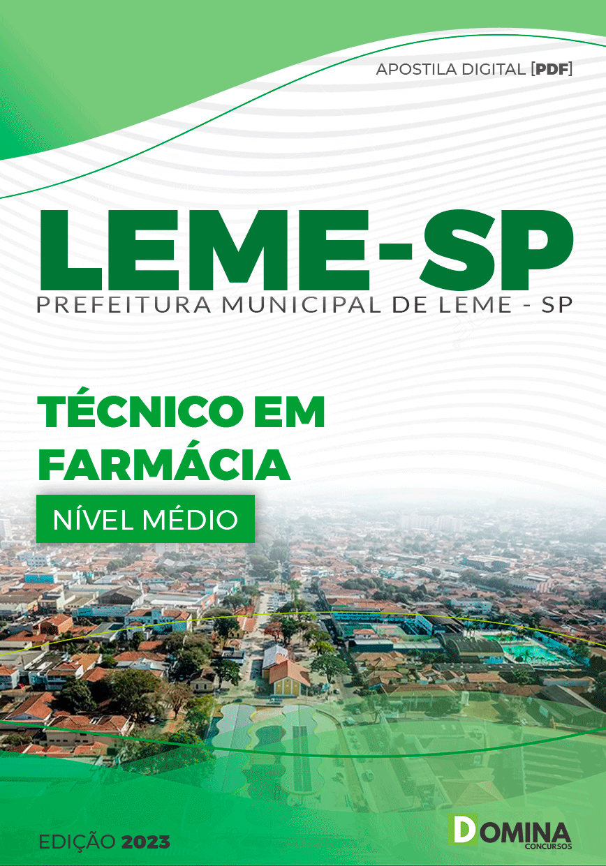Apostila Concurso Pref Leme SP 2023 Técnico Farmácia