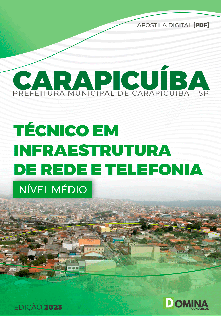 Apostila Pref Carapicuíba SP 2023 Técnico Infraestrutura Rede Telefonia