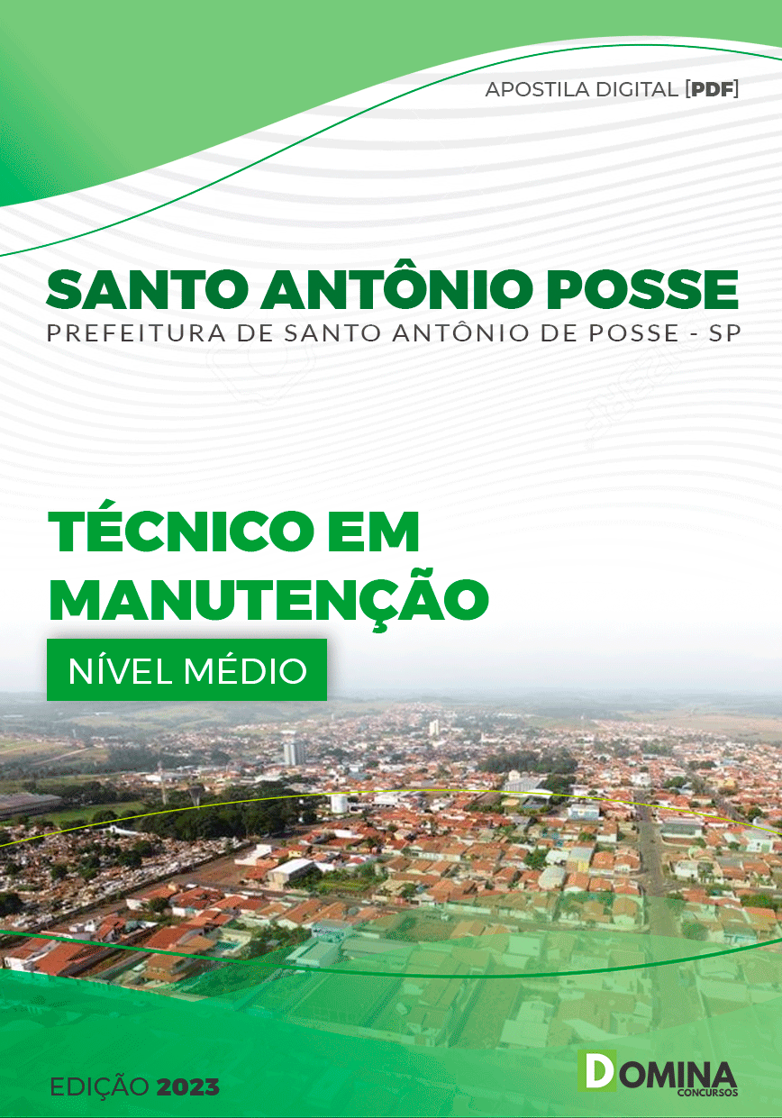 Apostila Pref Santo Antônio Posse SP 2023 Técnico Manutenção