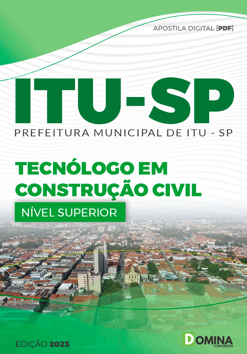 Apostila Concurso Pref Itu SP 2023 Tecnólogo Construção Civil