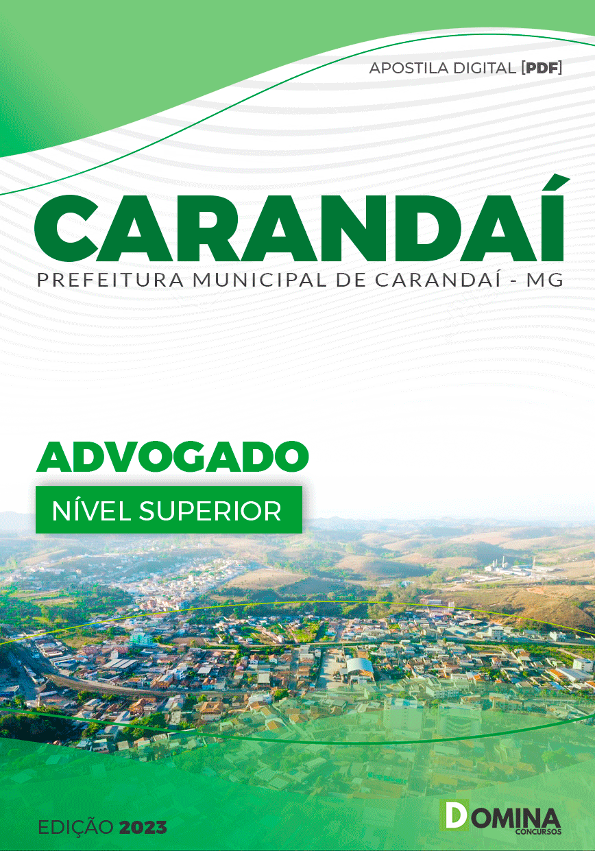 Apostila Concurso Pref Carandaí MG 2023 Advogado