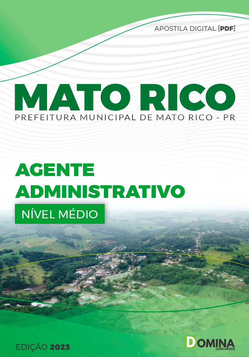 Apostila Pref Mato Rico PR 2023 Agente Administrativo
