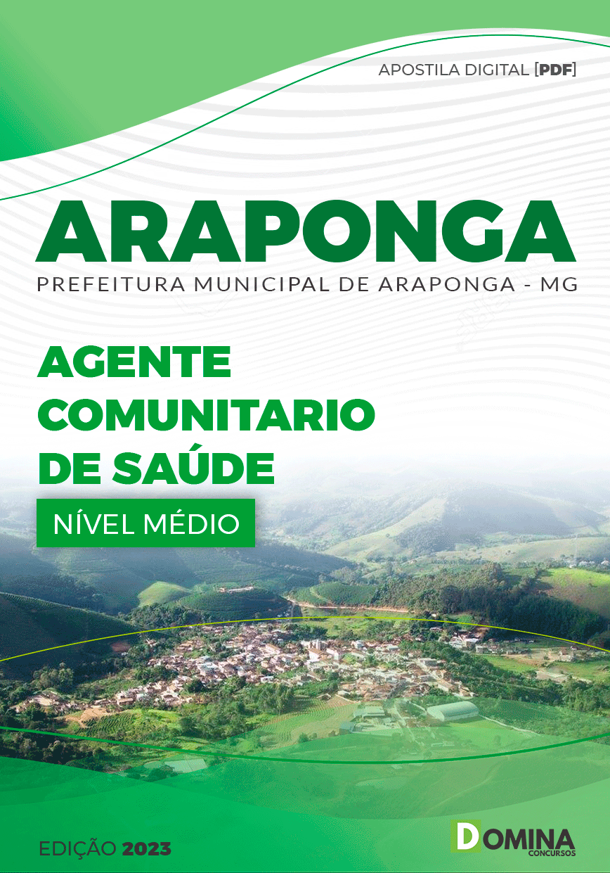 Apostila Pref Araponga MG 2023 Agente Comunitário Saúde