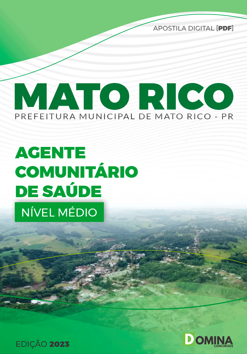 Apostila Pref Mato Rico PR 2023 Agente Comunitário Saúde