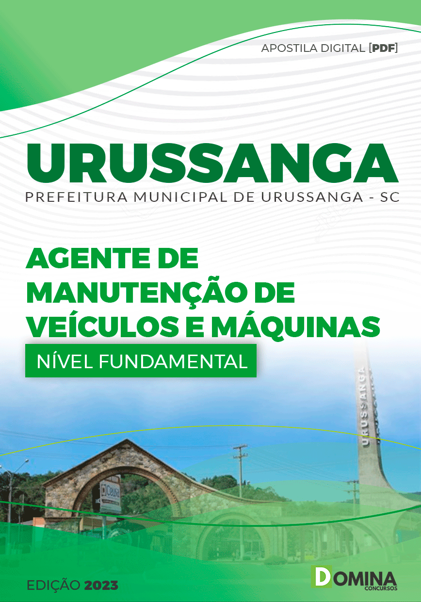 Apostila Pref Urussanga SC 2023 Agente Manutenção Veículos Máquinas