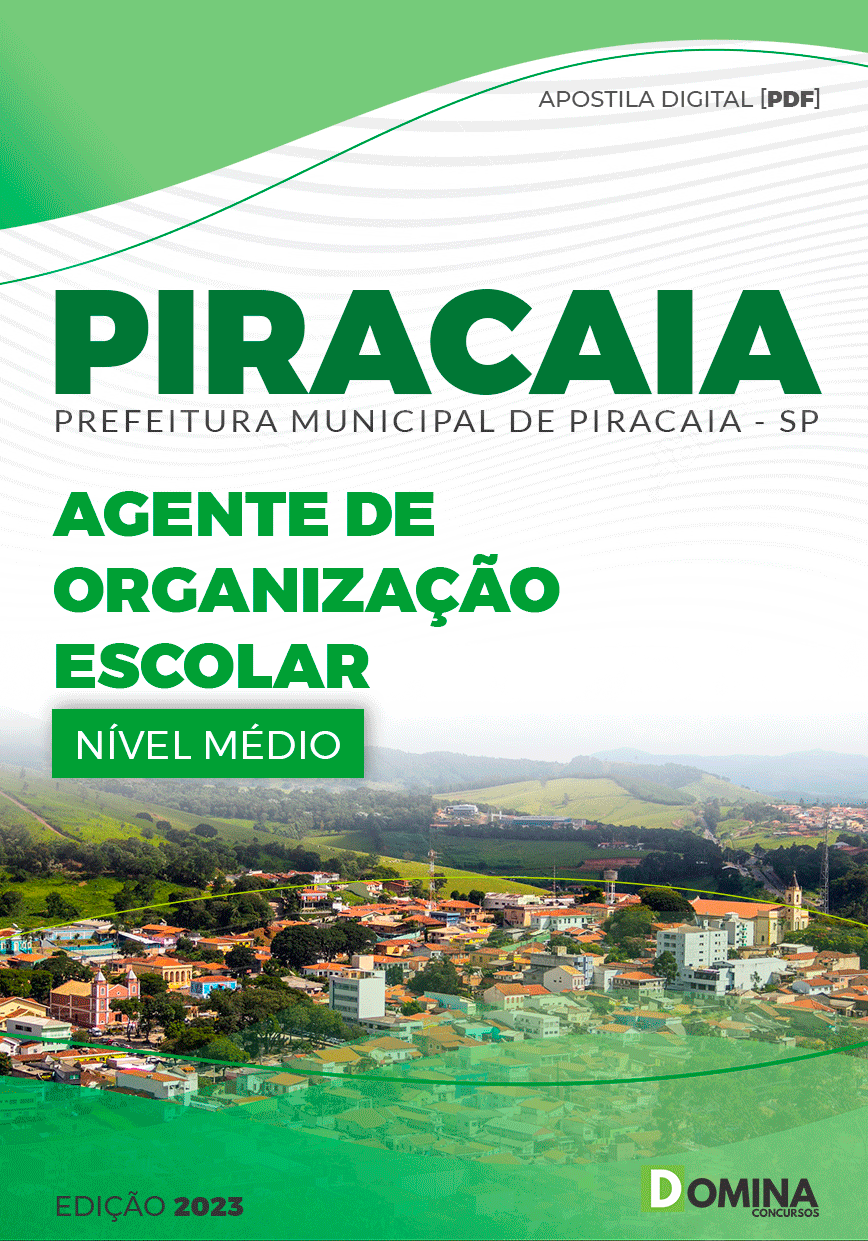 Apostila Pref Piracaia SP 2023 Agente Organização Escolar