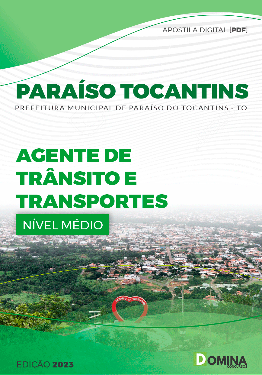 Apostila Pref Paraíso Tocantins TO 2023 Agente Trânsito Transportes