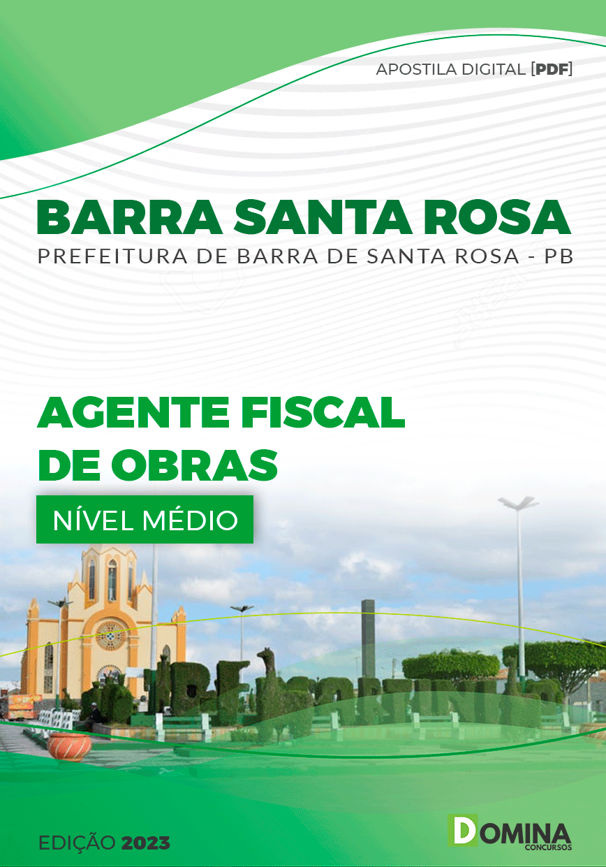 Apostila Pref Barra Santa Rosa PB 2023 Agente Fiscal Obras