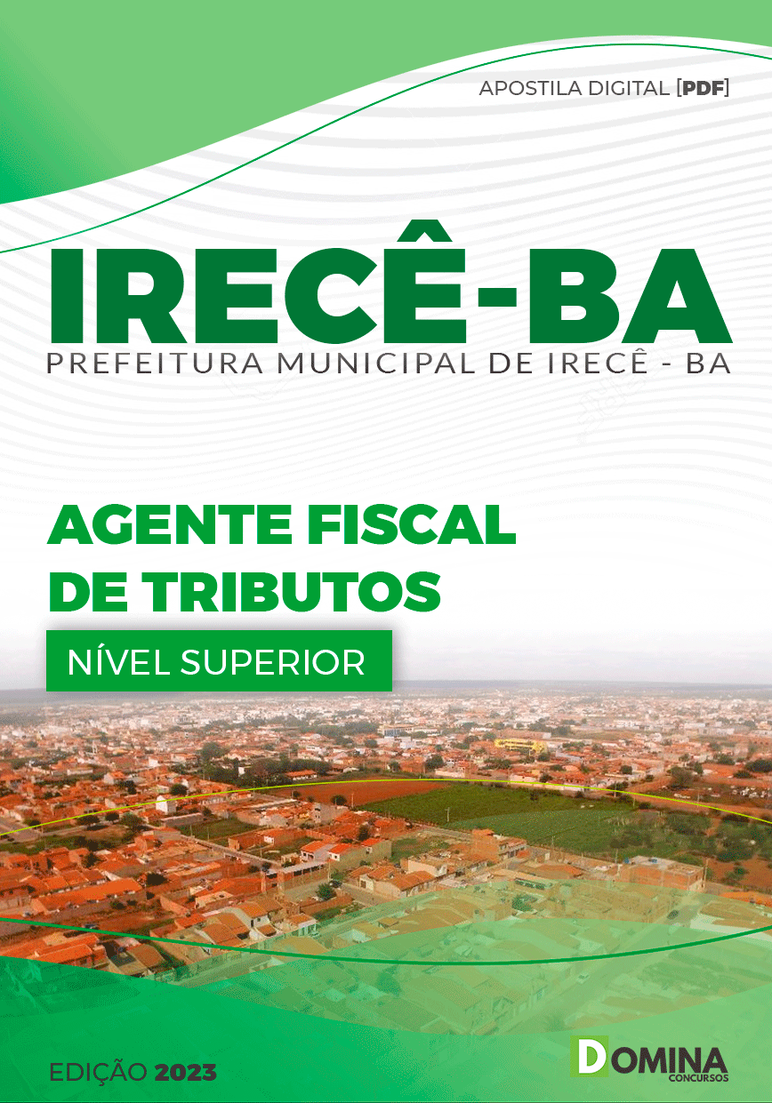 Apostila Concurso Pref Irecê BA 2023 Agente Fiscal Tributos