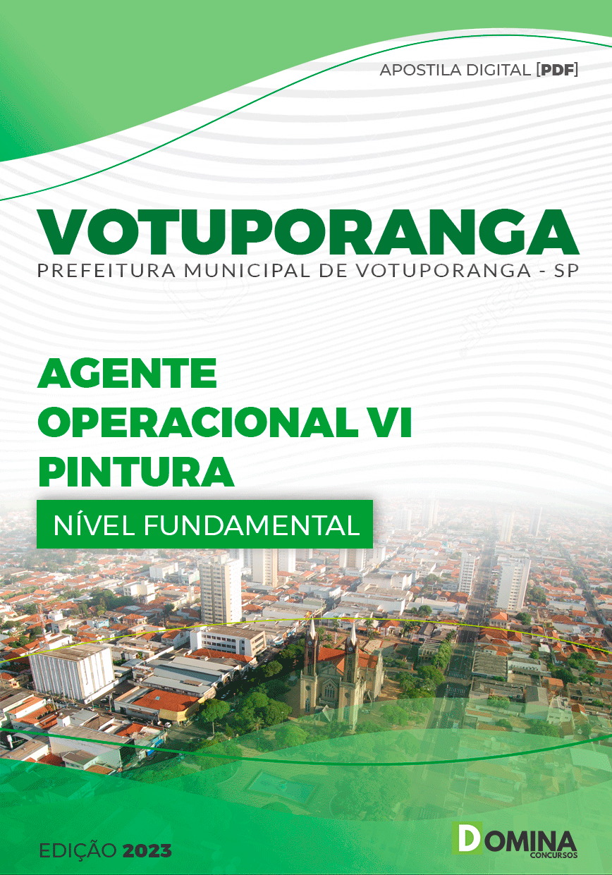 Apostila Pref Votuporanga SP 2023 Agente Operacional Pintura