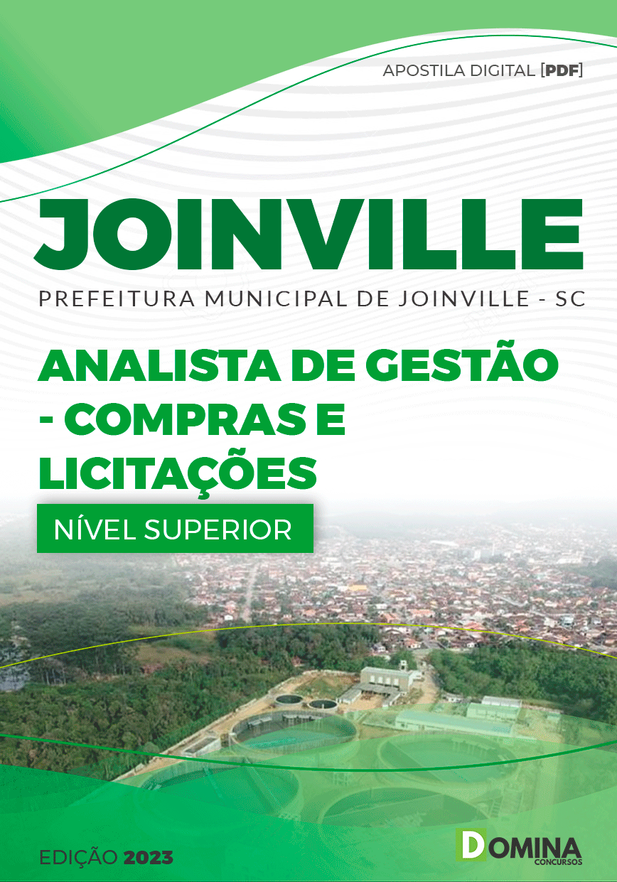 Apostila Pref Joinville SC 2023 Analista Gestão Compras e Licitações