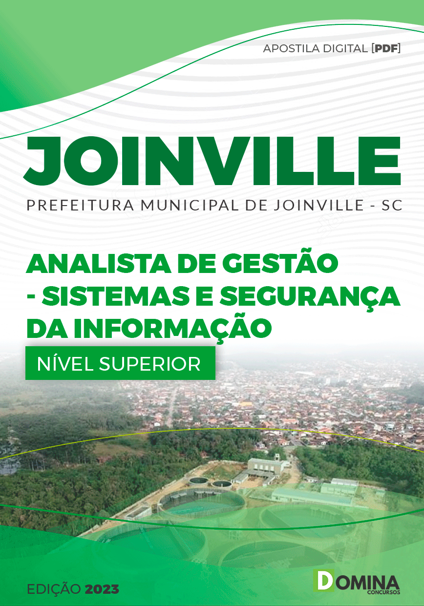 Apostila Pref Joinville SC 2023 Analista Gestão Sistemas Segurança Informação