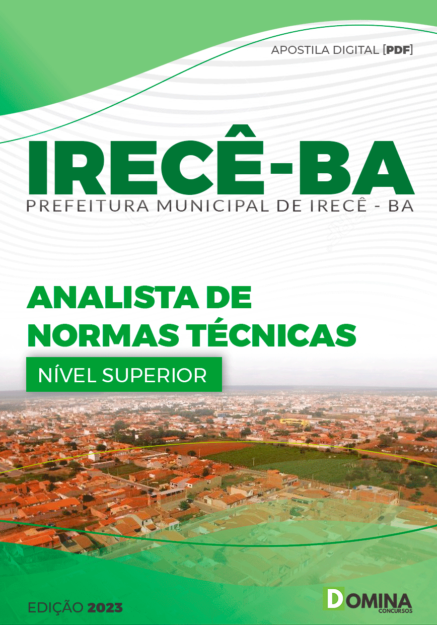 Apostila Concurso Pref Irecê BA 2023 Analista Normas Técnicas