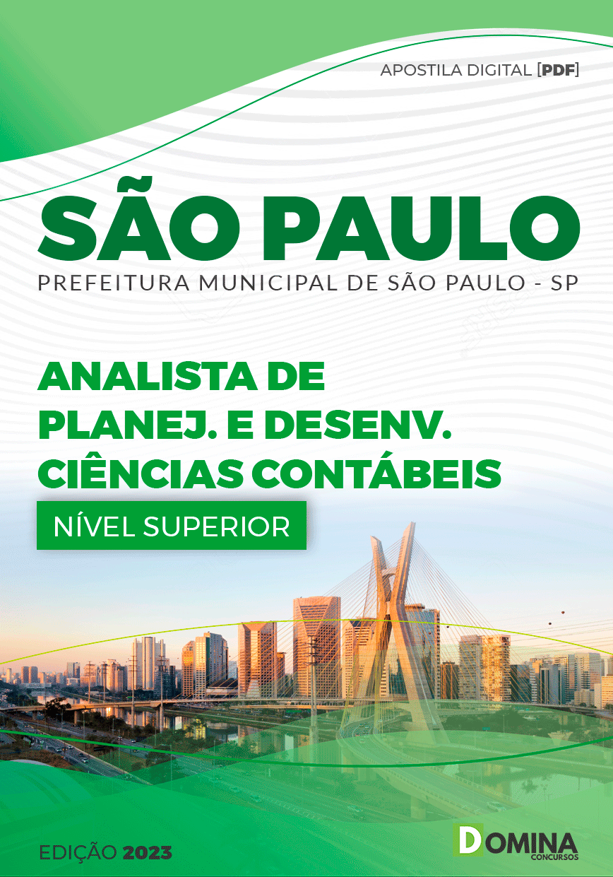 Apostila Pref São Paulo SP 2023 Analista Políticas Públicas Ciências Contábeis