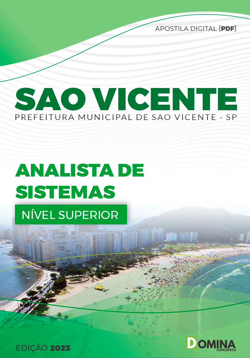Apostila Concurso Pref São Vicente SP 2023 Analista Sistemas