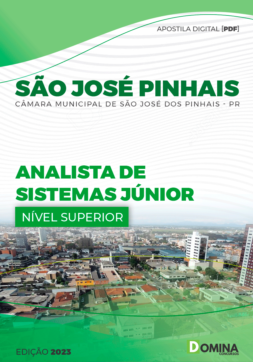Apostila Câmara São José dos Pinhais PR 2023 Analista Sistema Júnior