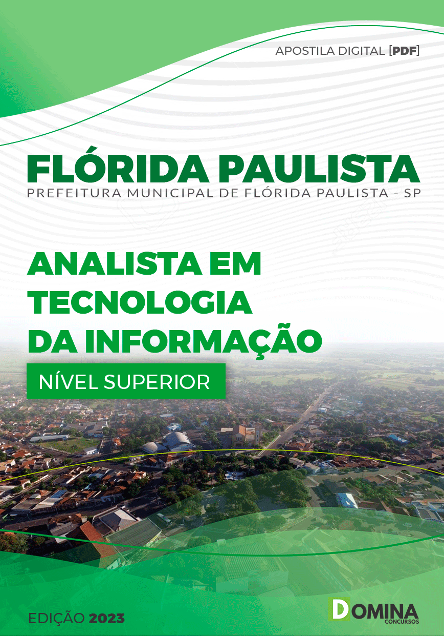 Apostila Pref Flórida Paulista SP 2023 Analista Tecnologia Informação