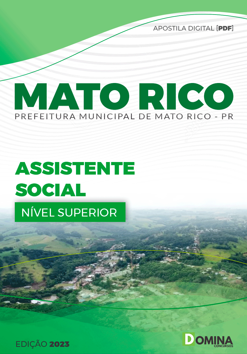 Apostila Concurso Pref Mato Rico PR 2023 Assistente Social