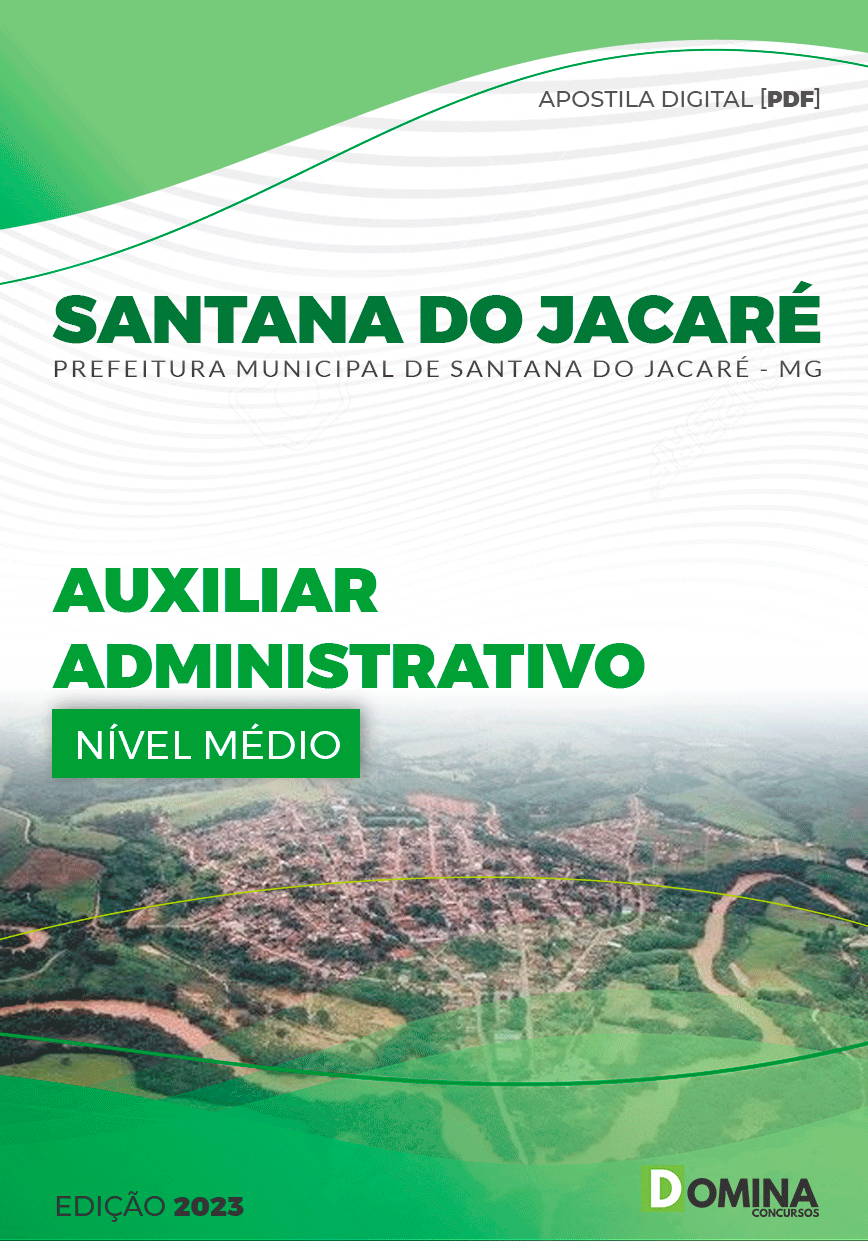 Apostila Pref Santana Jacaré MG 2023 Auxiliar Administrativo