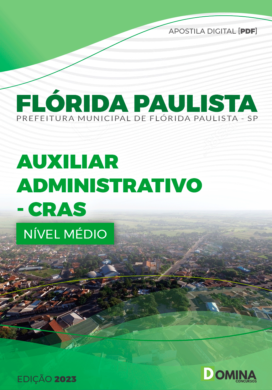 Apostila Pref Flórida Paulista SP 2023 Auxiliar Administrativo CRAS