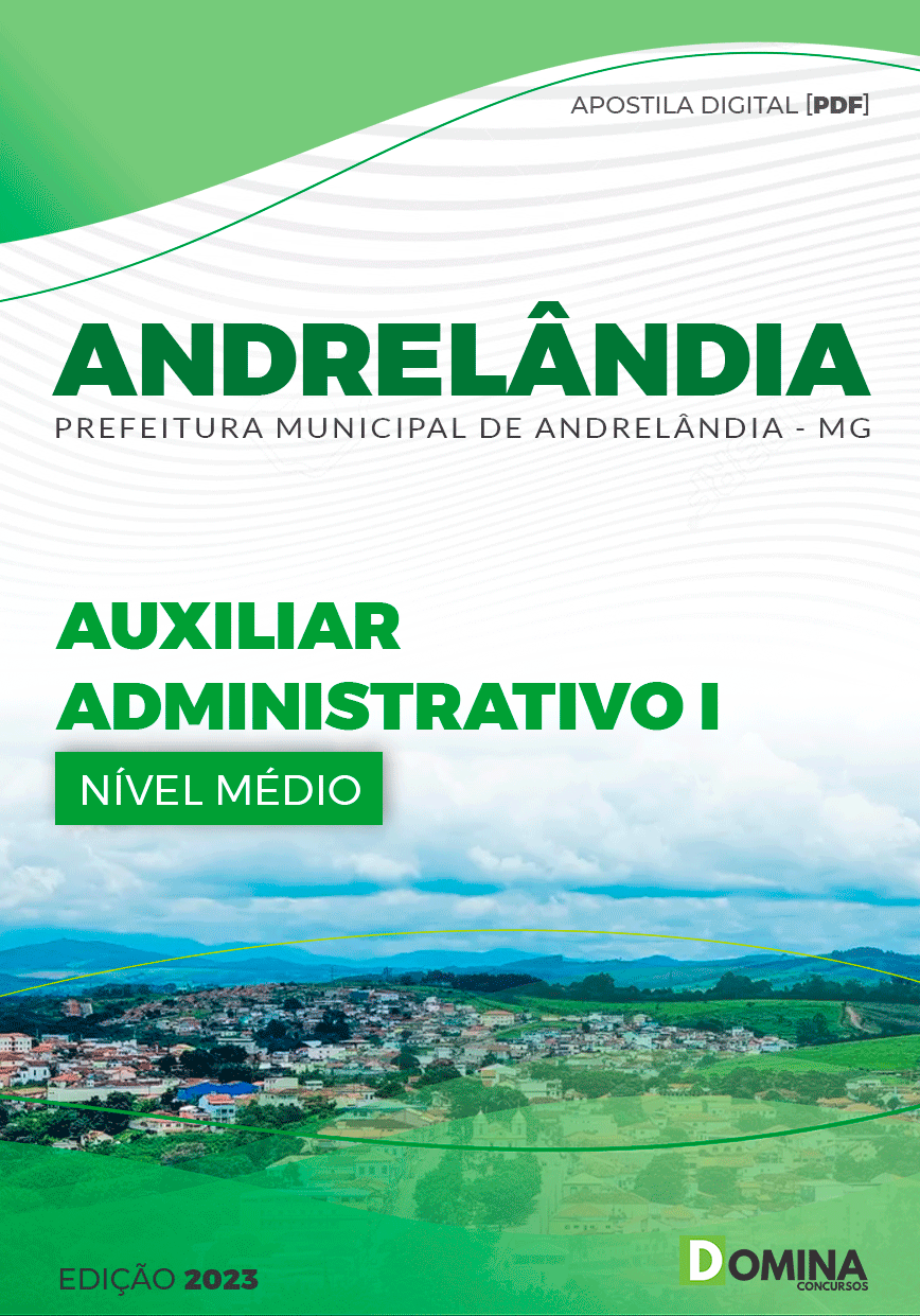 Apostila Digital Pref Andrelândia MG 2023 Auxiliar Administrativo