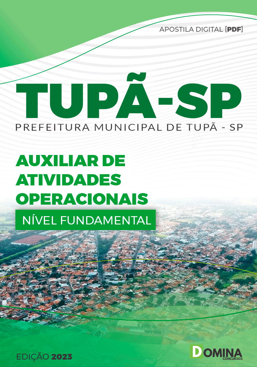 Apostila Pref Tupã SP 2023 Auxiliar Atividade Operacional
